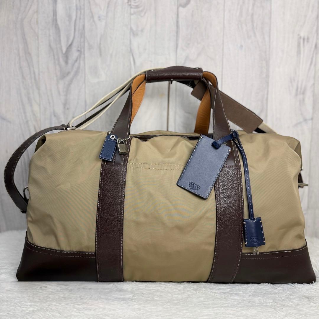 美品♡パドロック♡鍵付♡COACH コーチ 2way ボストンバッグ