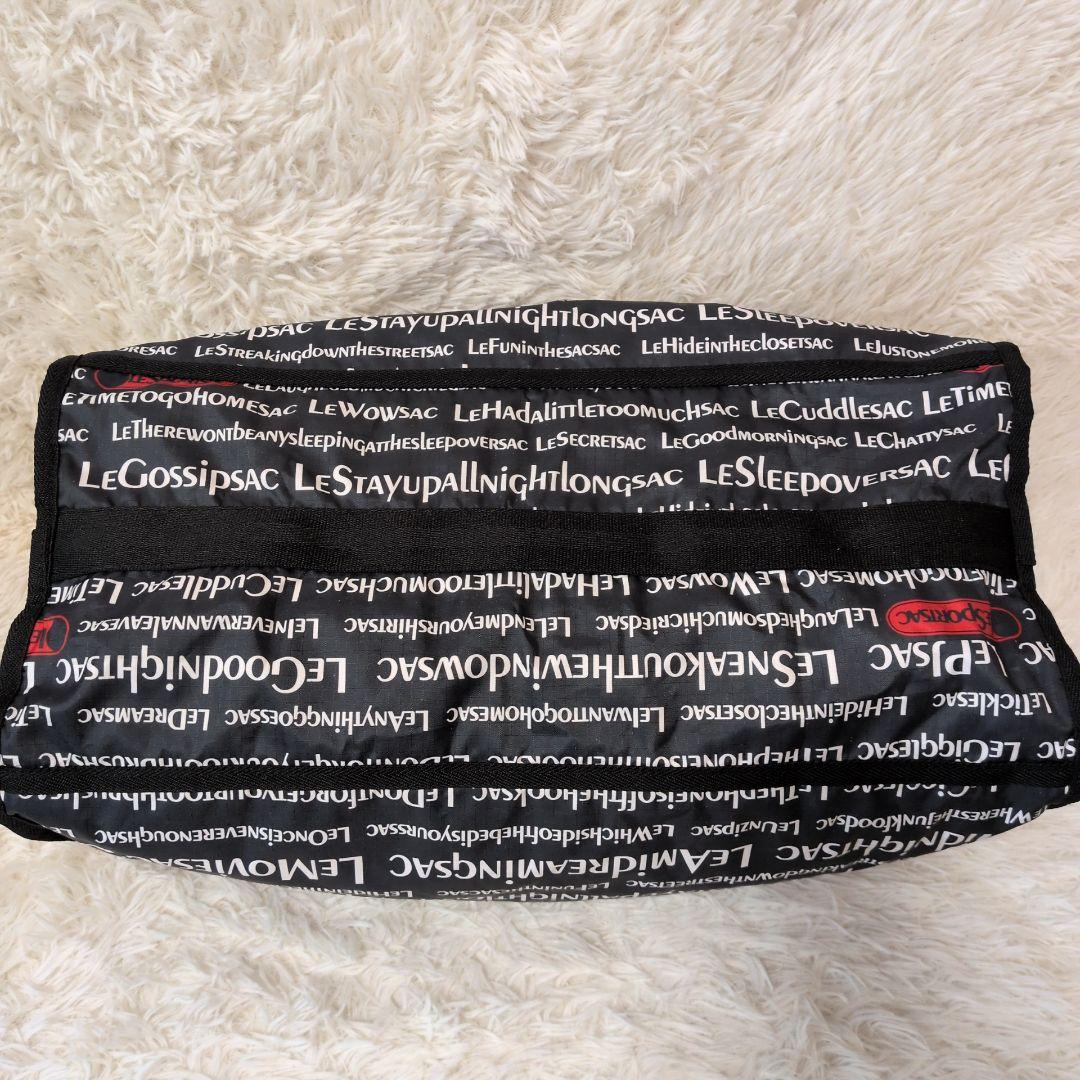 【極美品】レスポートサック　ボストン　大きいサイズ　英字　黒　2way