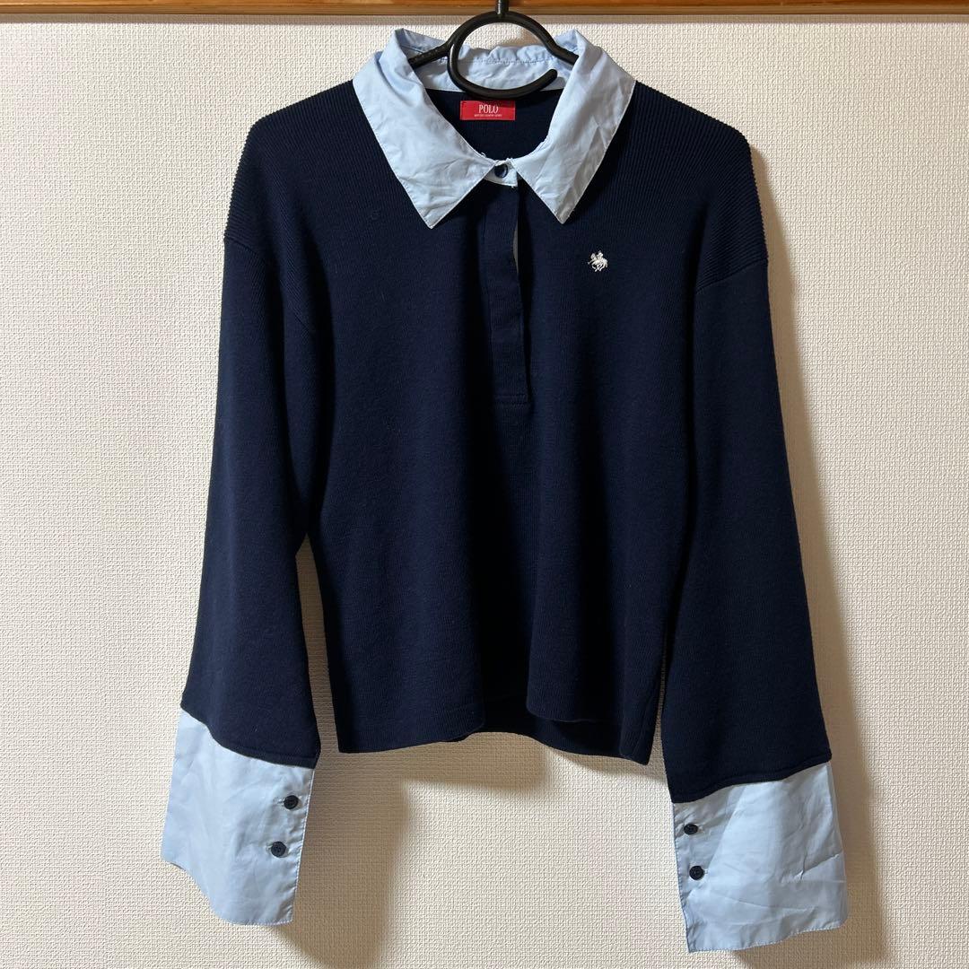 【POLO BCSコラボ】シャツカラーカフスニットプルオーバー