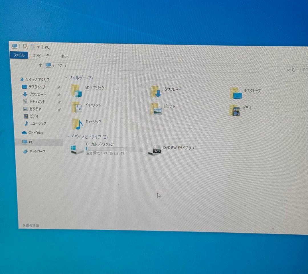 デスクトップPC Core i5-9400F 1060 16GB HDD2TB
