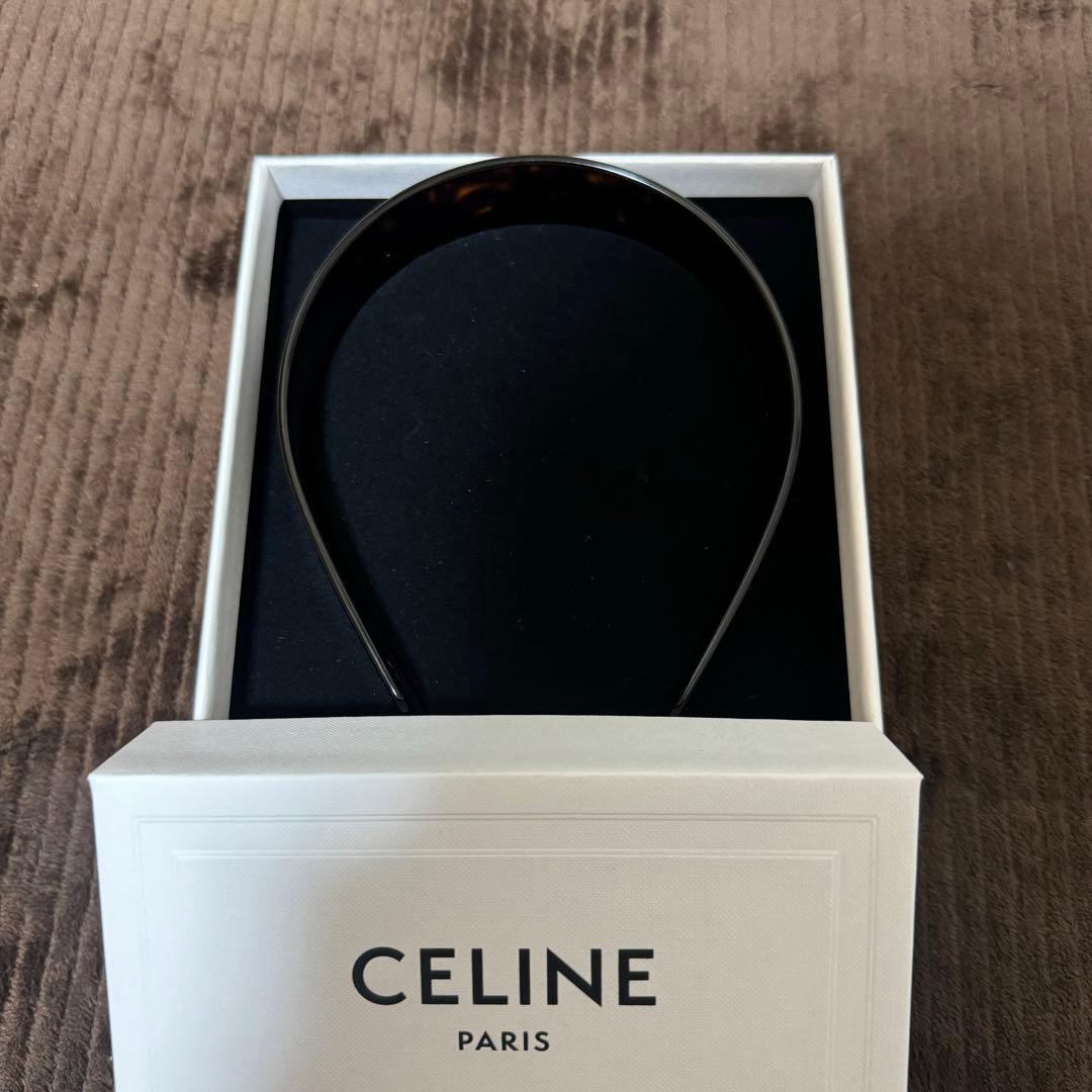 CELINE ヘアアクセサリー ヘッドバンド / アセテート＆スチール