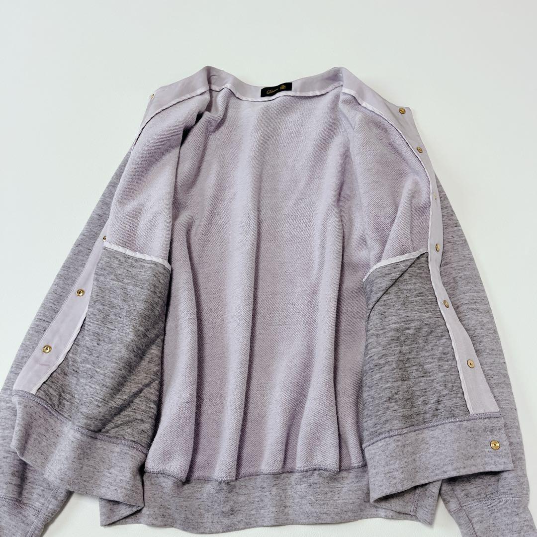 美品✨現行 ドゥロワー コットンカシミヤ裏毛ドットボタンカーディガン