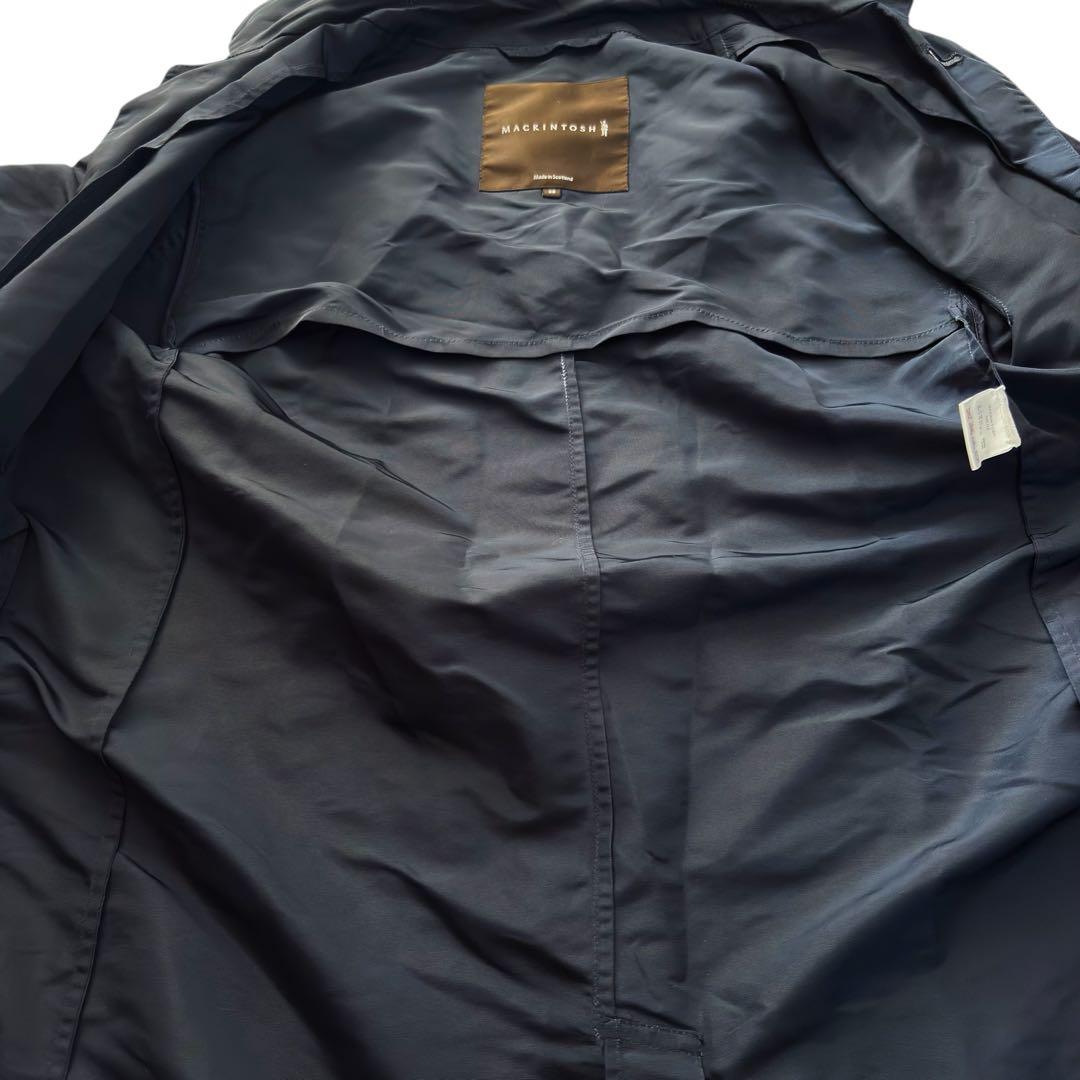MACKINTOSH マッキントッシュ ネイビー ナイロンコート M フード付き