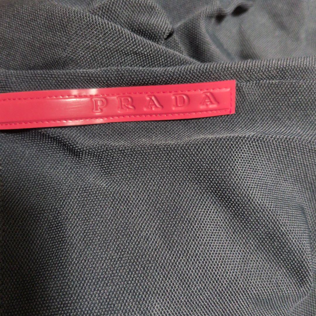 PRADA　ハーフジッパー黒ポロシャツ　XL