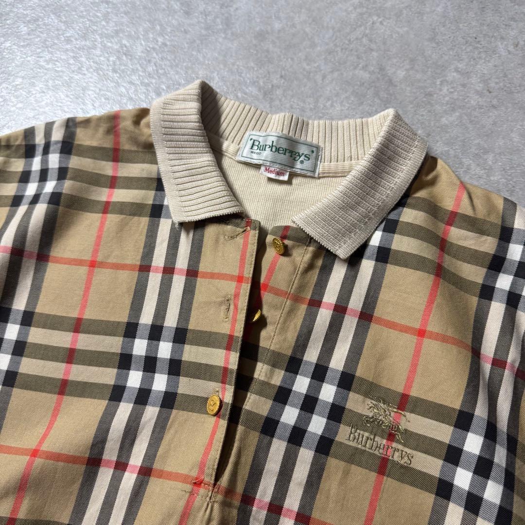 80s〜90s OLD Burberry バーバリー ノバチェック ポロシャツ