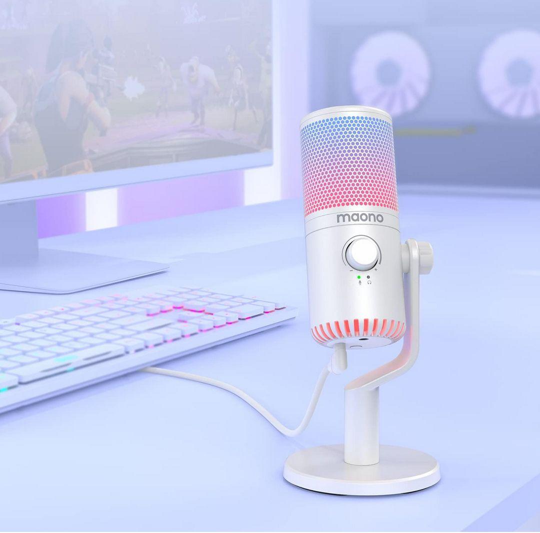 コンデンサーマイク ゲーミングマイク PC マイク RGBライティング　配信機器