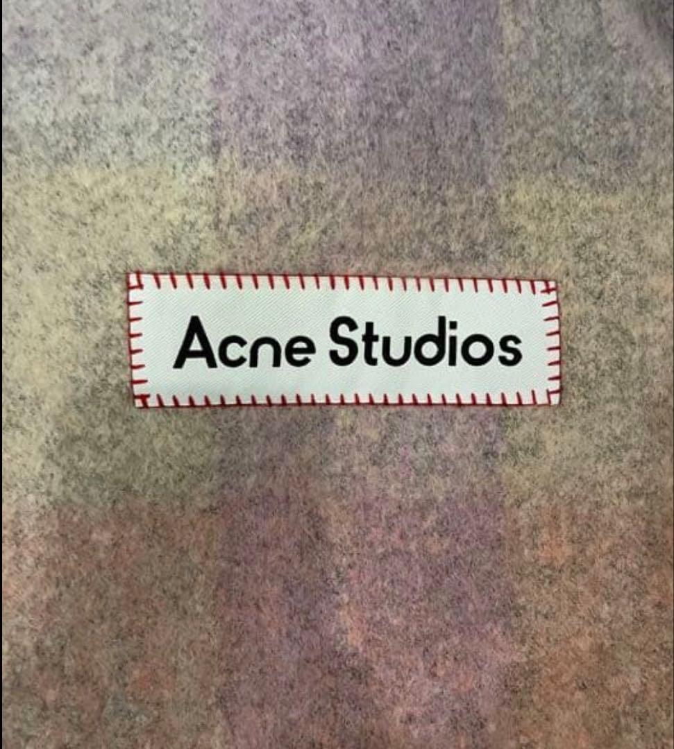 【最終値下げ】Acne Studios チェック柄マフラー ピンク