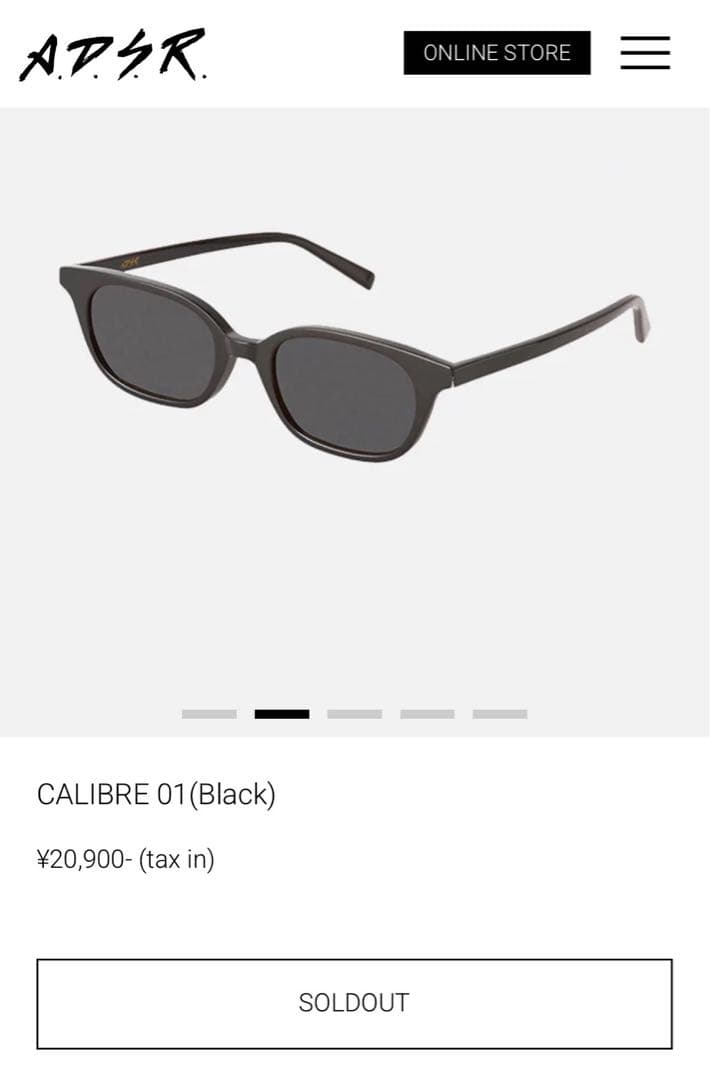 A.D.S.R. CALIBRE 01 ブラック サングラス　keiju着用