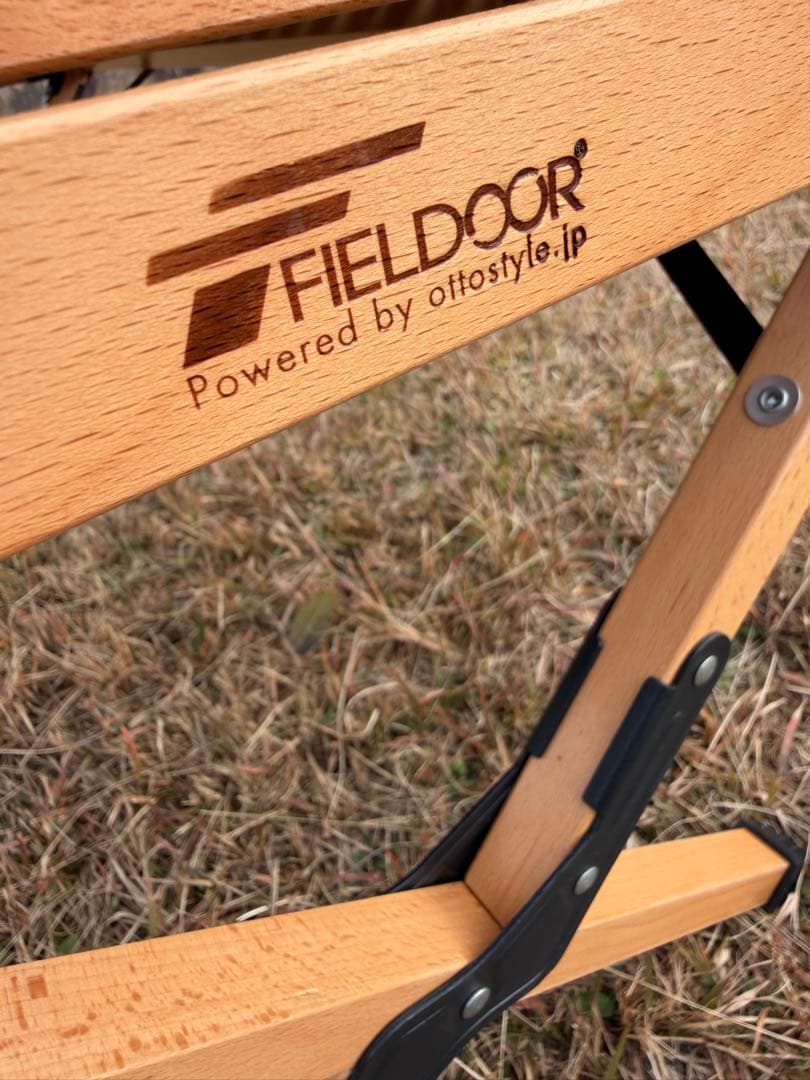 FIELDDOOR ウッドロールトップテーブル ナチュラルウッド　折り畳みテーブ