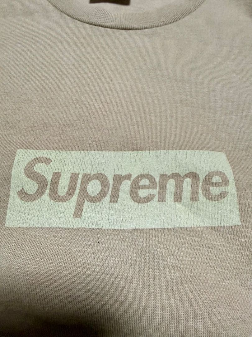 美USED Supreme Tonal Box Logo Tee khaki L
