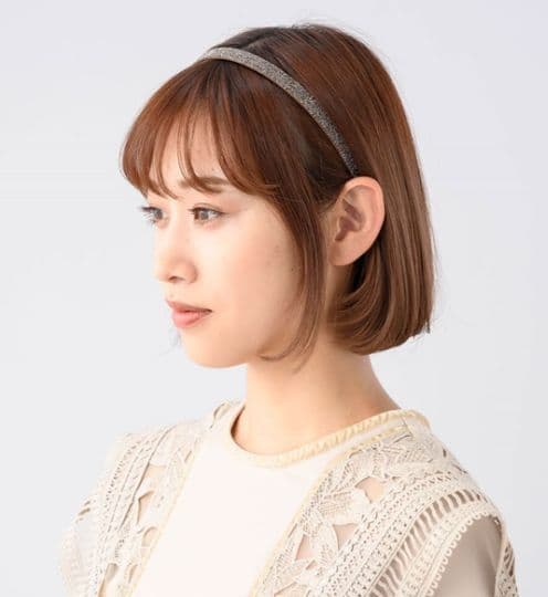 新品 Complex Biz クリスタルシャイニー ヘアバンド(ダークブラウン)