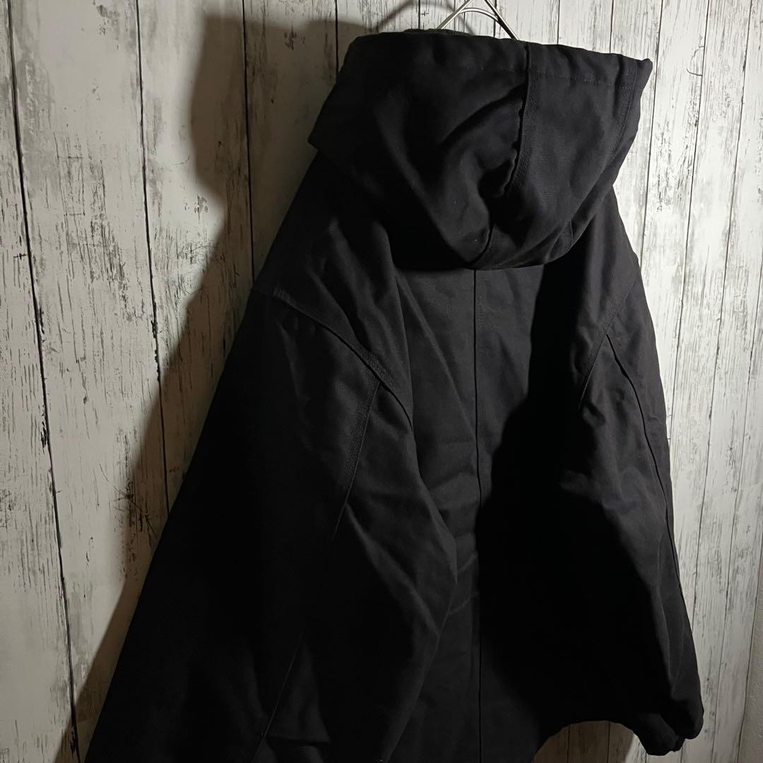 FIRSTDOWN アクティブジャケット　難燃　ダック地　フーディ　XL 黒