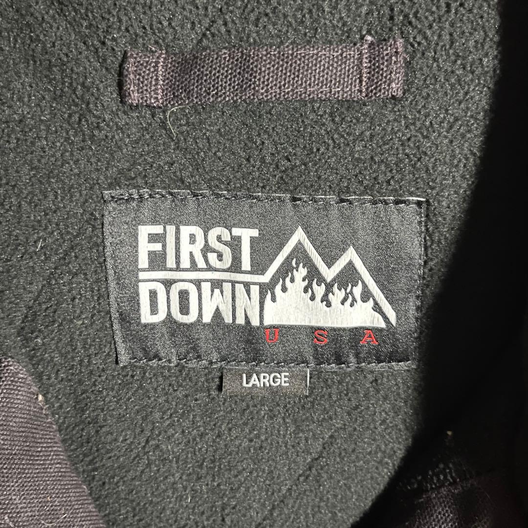 FIRSTDOWN アクティブジャケット　難燃　ダック地　フーディ　XL 黒