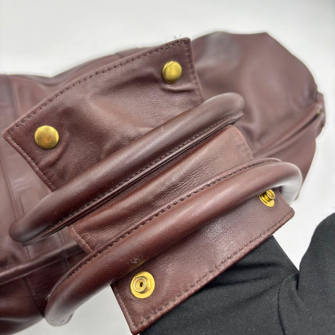 COACH オールドコーチ グラブタンレザー ボストンバッグ 0502 ブラウン