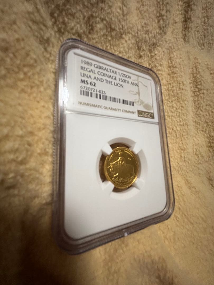 1989年 ウナとライオン　金貨 ハーフソブリン NGC 　イギリス　古銭