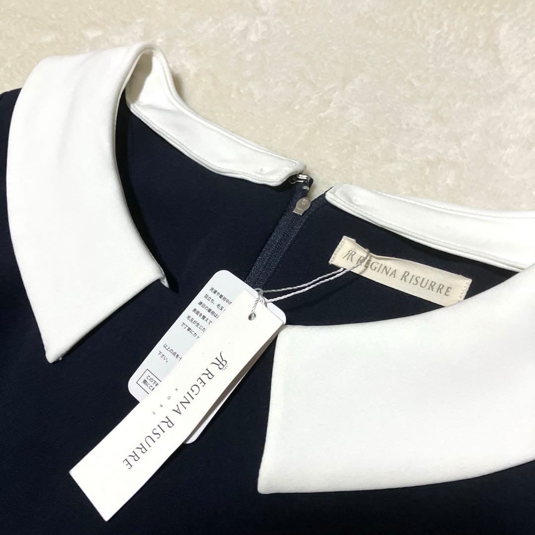 新品❣️ REGINA RISURRE 2way Aラインワンピース 白襟 M