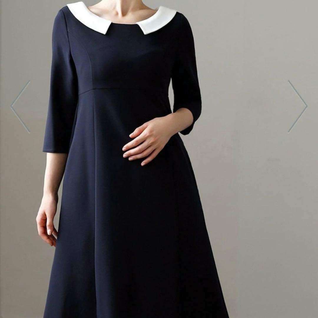 新品❣️ REGINA RISURRE 2way Aラインワンピース 白襟 M