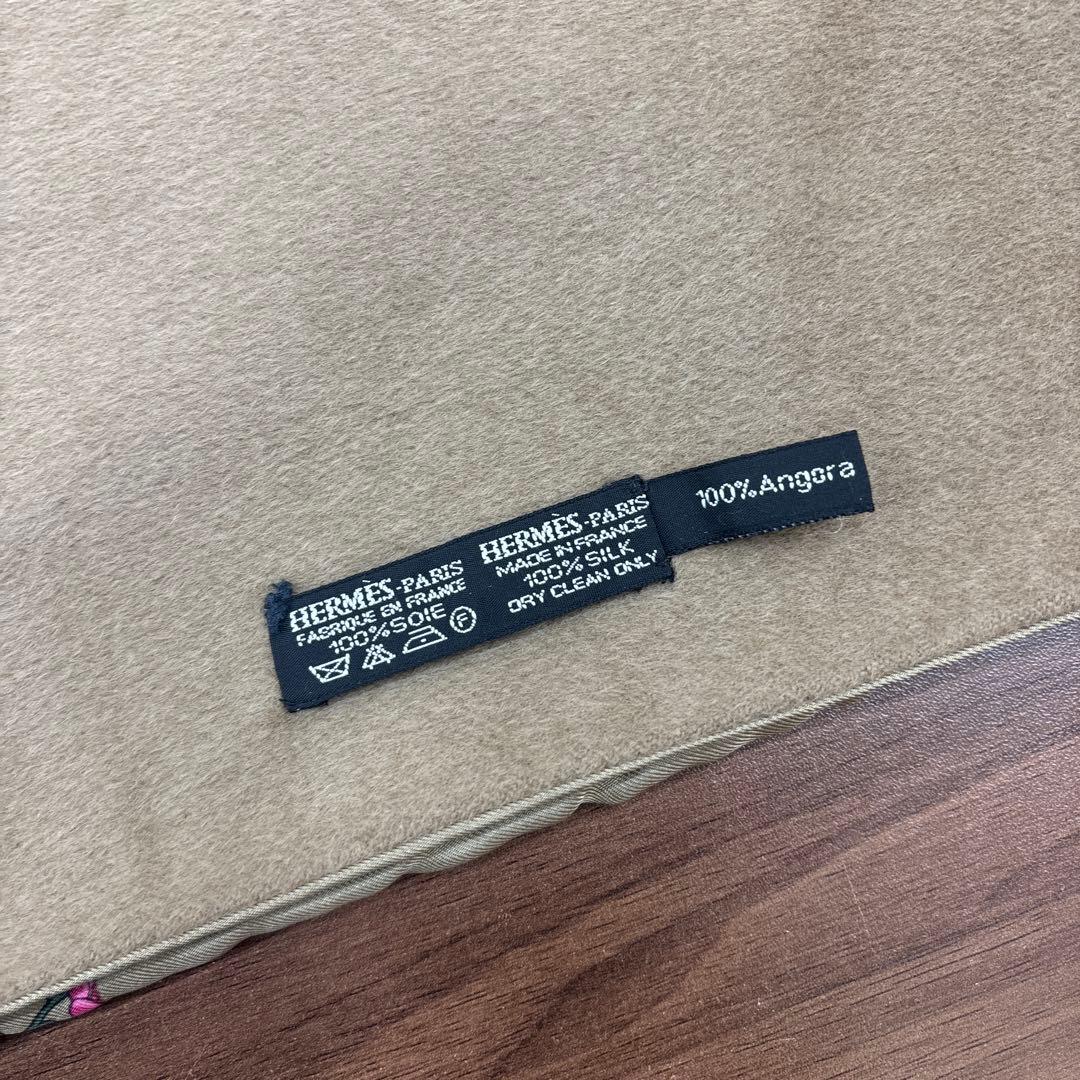 HERMES エルメス 花柄 マフラー 訳あり品