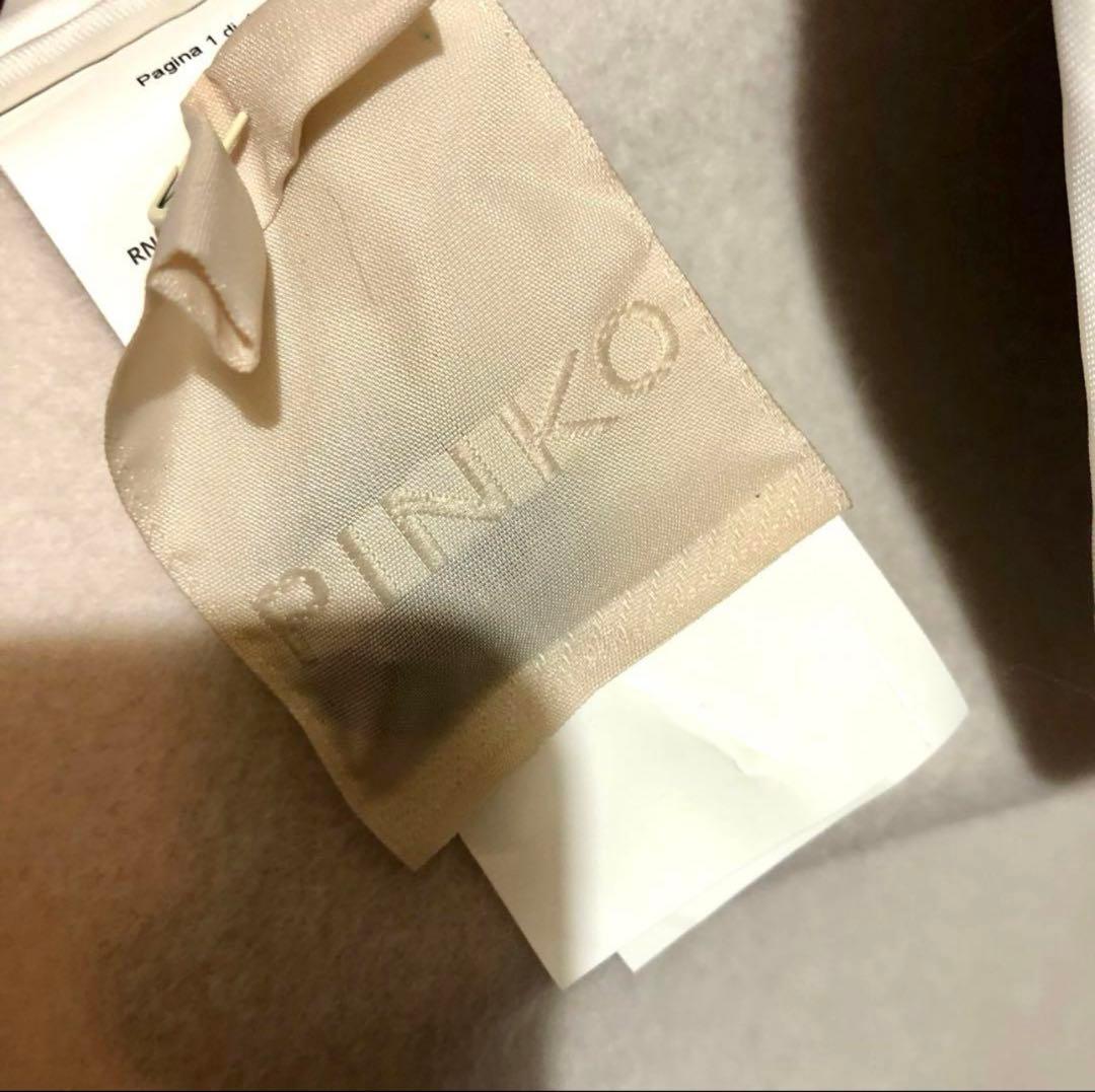 ★新品・タグ付き★イタリア　PINKO　フードファー付きコート　白　サイズ４２