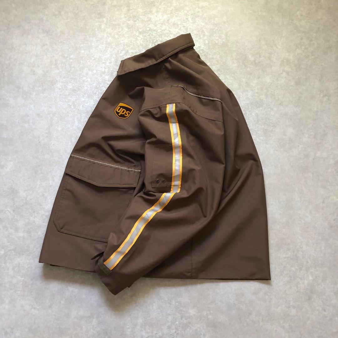 希少 00s UPS公式 ワークジャケット テック リフレクター企業ロゴ L相当