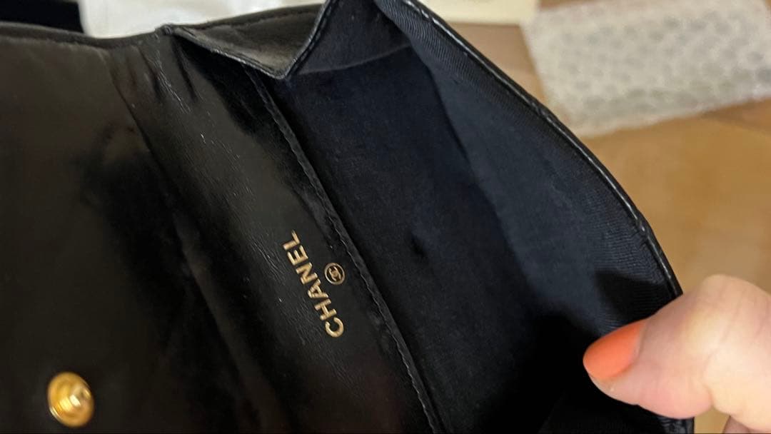 専用　シャネルCHANEL ビコローレ　Wホック　折財布　ブラック