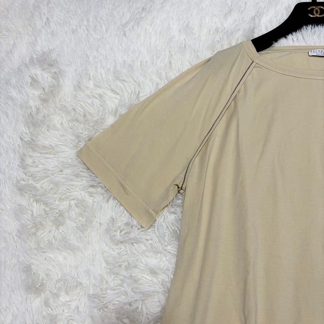 美品 ブルネロクチネリ モニーレ コットンストレッチ Tシャツ L イタリア