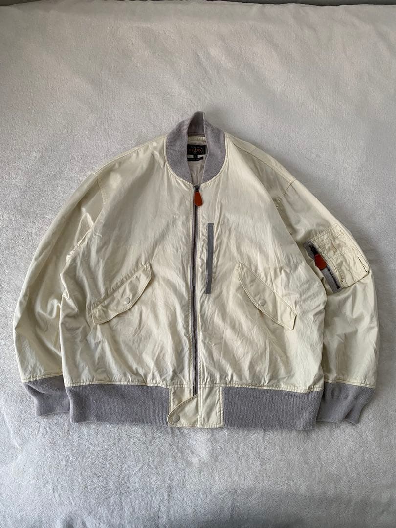 beams plus mil flight ブルゾン サテン