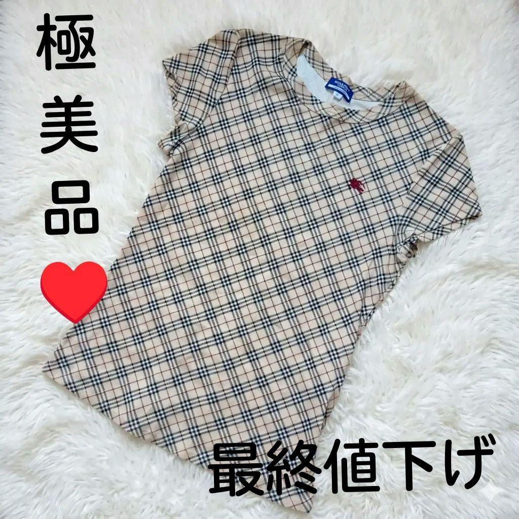 【極美品】バーバリーブルーレーベル ノバチェック Tシャツ ホースロゴ 38 M