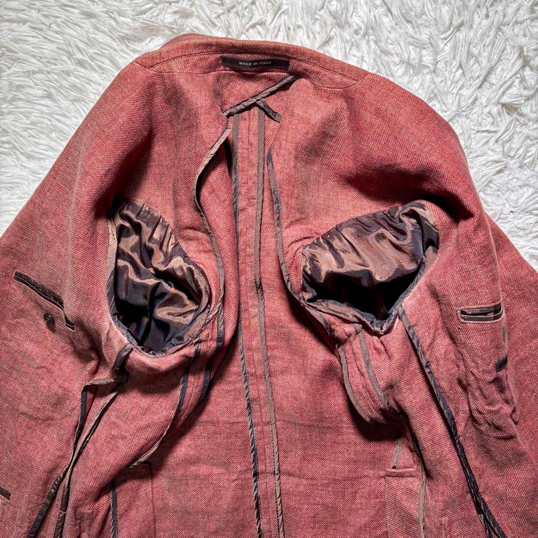 【美品】TAGLIATORE テーラードジャケット　リネン100% 46
