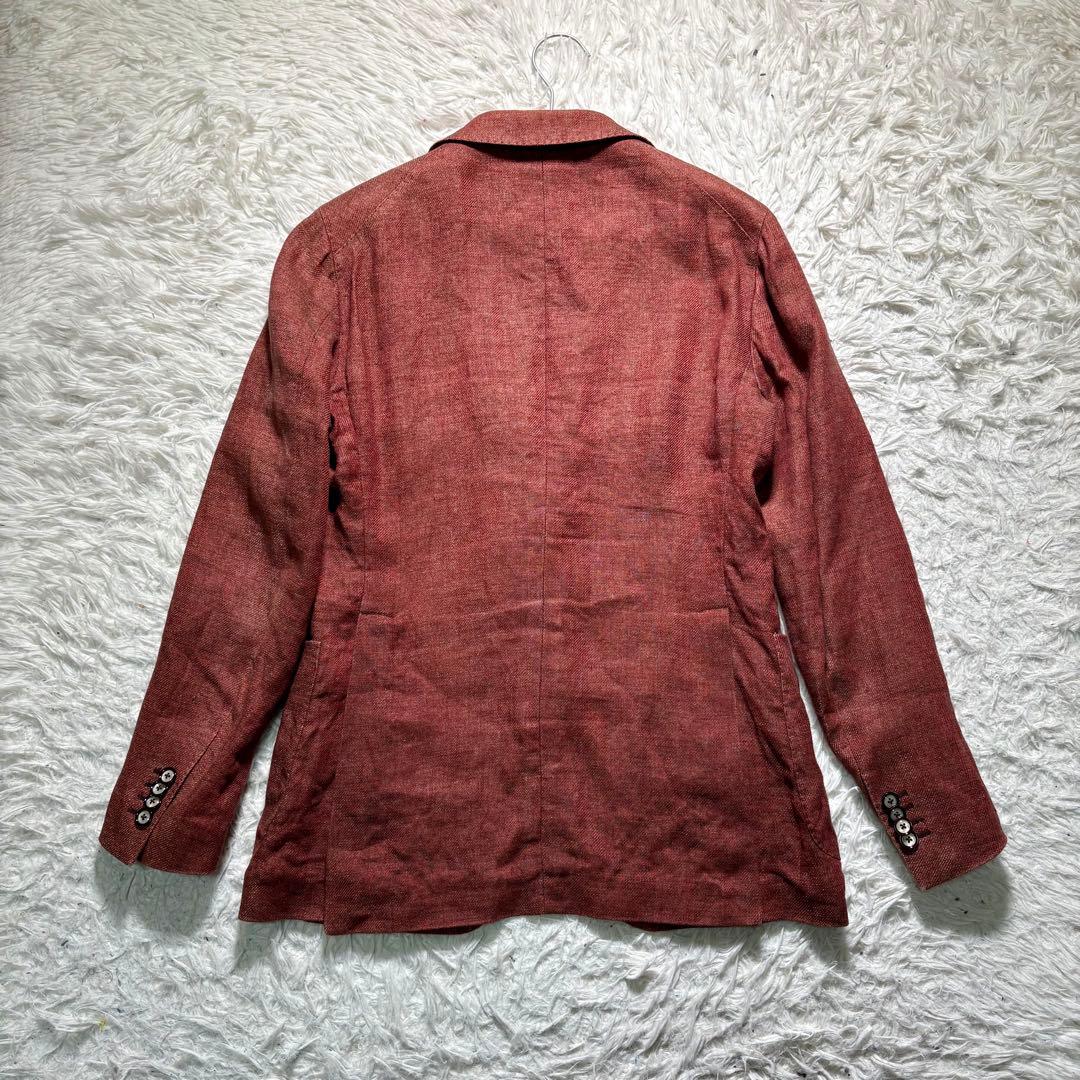 【美品】TAGLIATORE テーラードジャケット　リネン100% 46