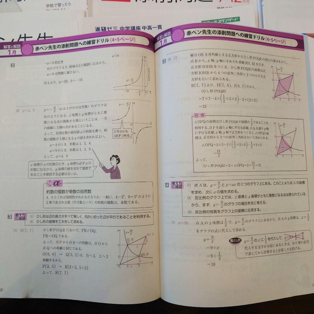 進研ゼミ中学生コース　中高一貫スタンダード中1　2024/4〜2025/2　美品