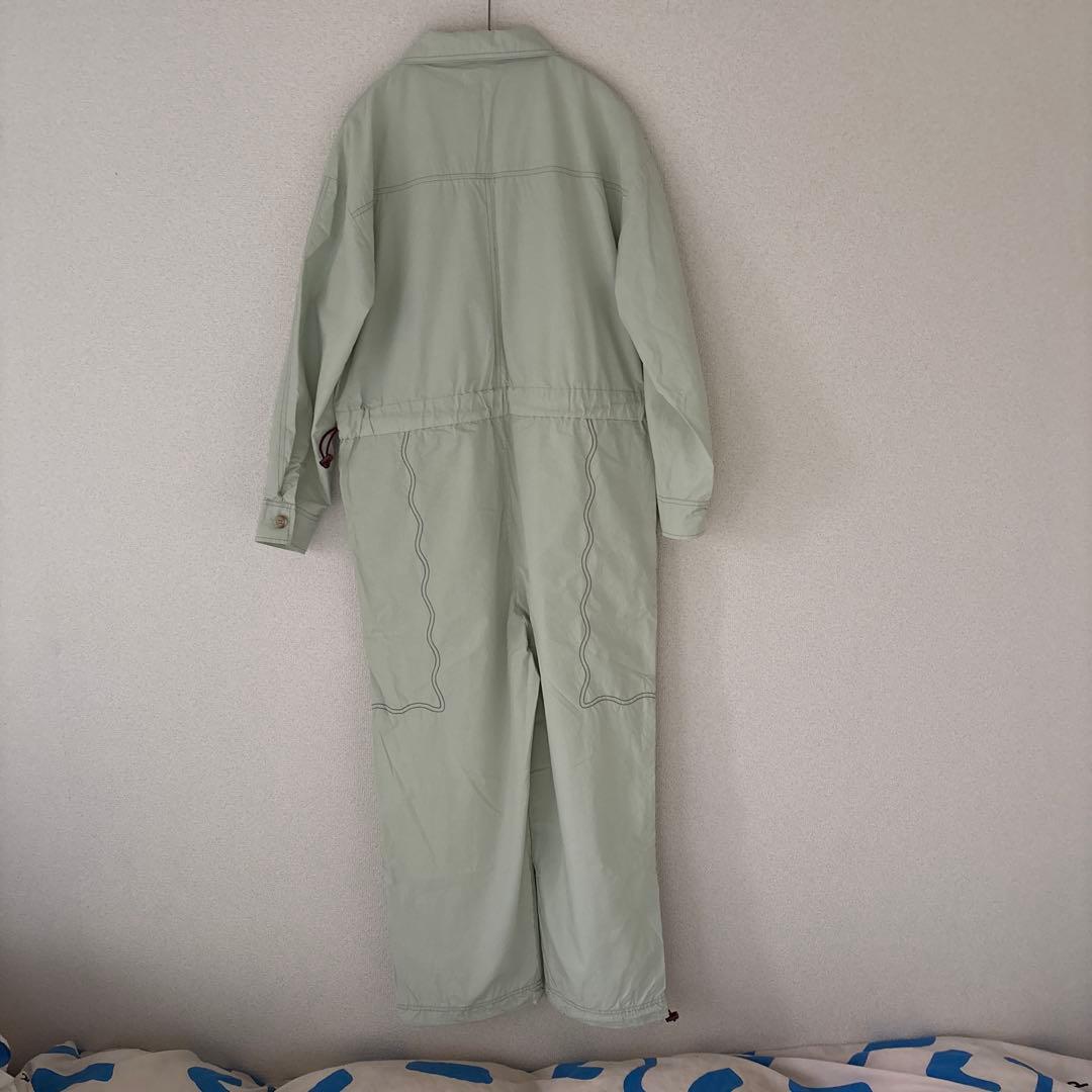 【美品】PAMM パム ゆれるふきんのジャンプスーツ アイスグリーン