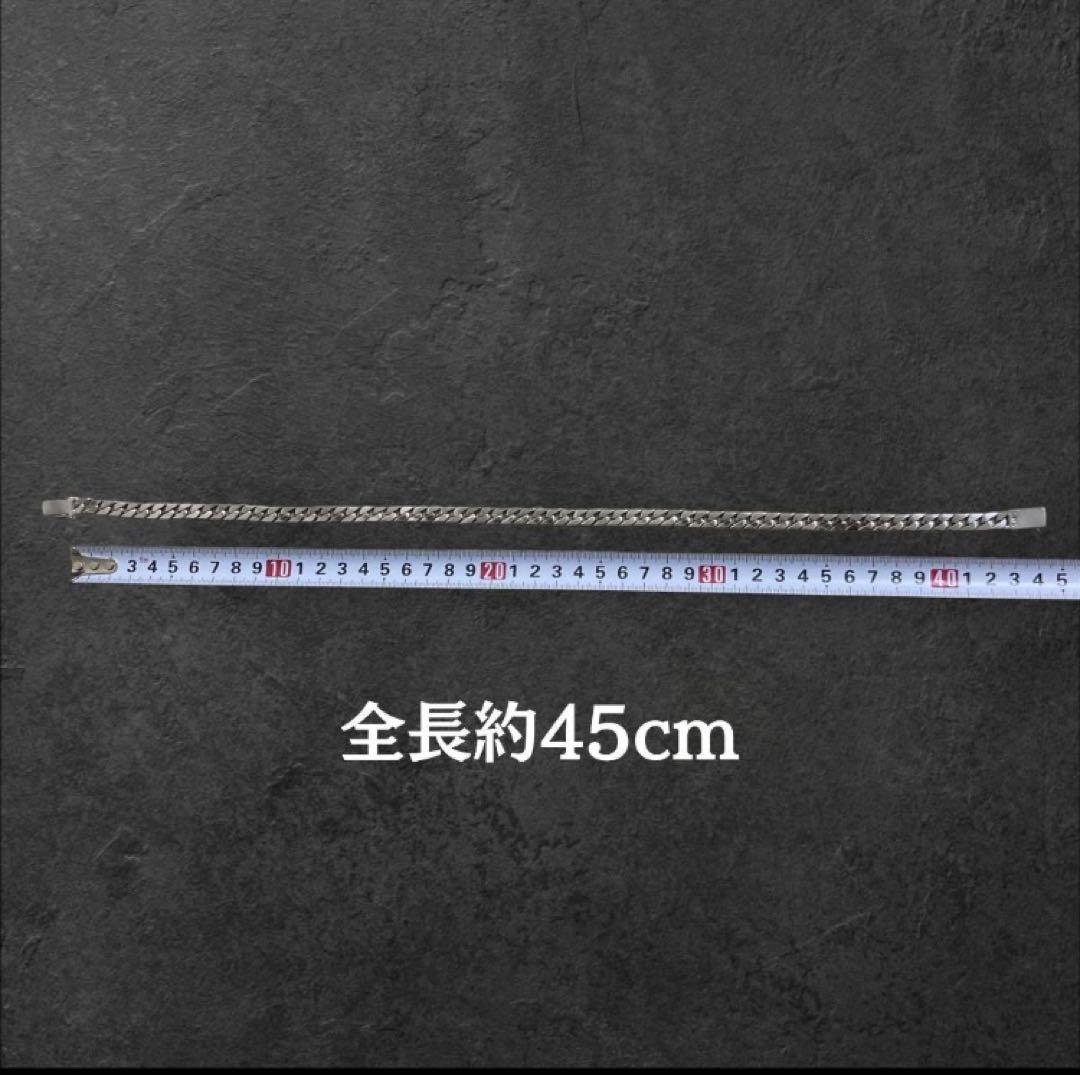 S925刻印 喜平チェーン ネックレス 45cm 7mm 付属カード付き