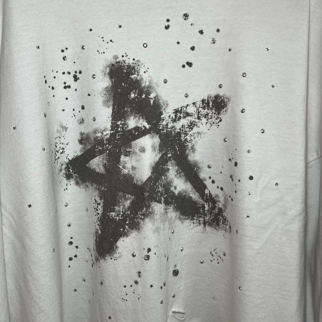 【完売品】タグ付き GRANCY ラインストーングラフィックロンT