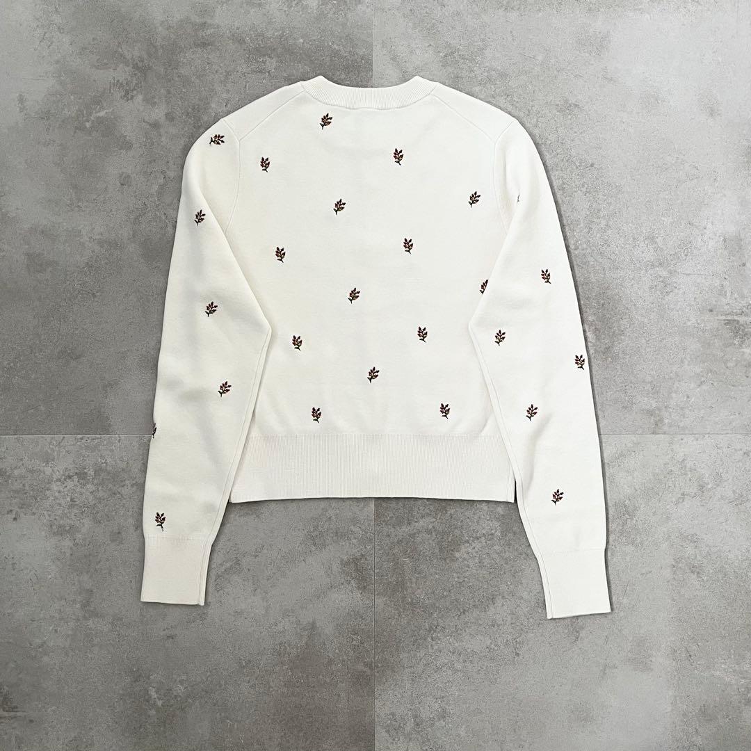 CABaN コットンカシミヤ エンブロイダリークルーネックカーディガン