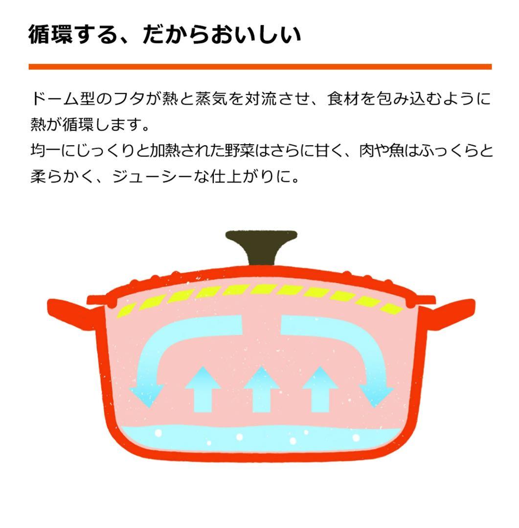 ルクルーゼ ココットロンド 22cm チェリーレッド両手鍋 LE CREUSET