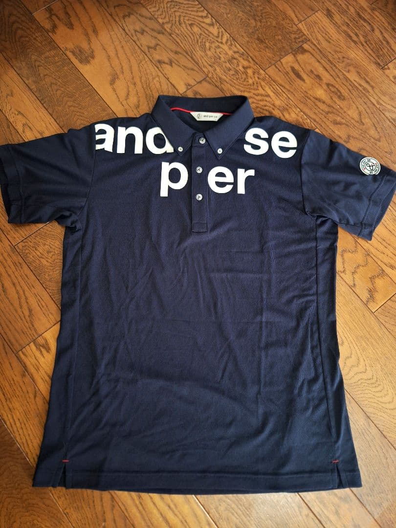 ♥and per se ♥ネイビーゴルフポロシャツ新品未使用【L】