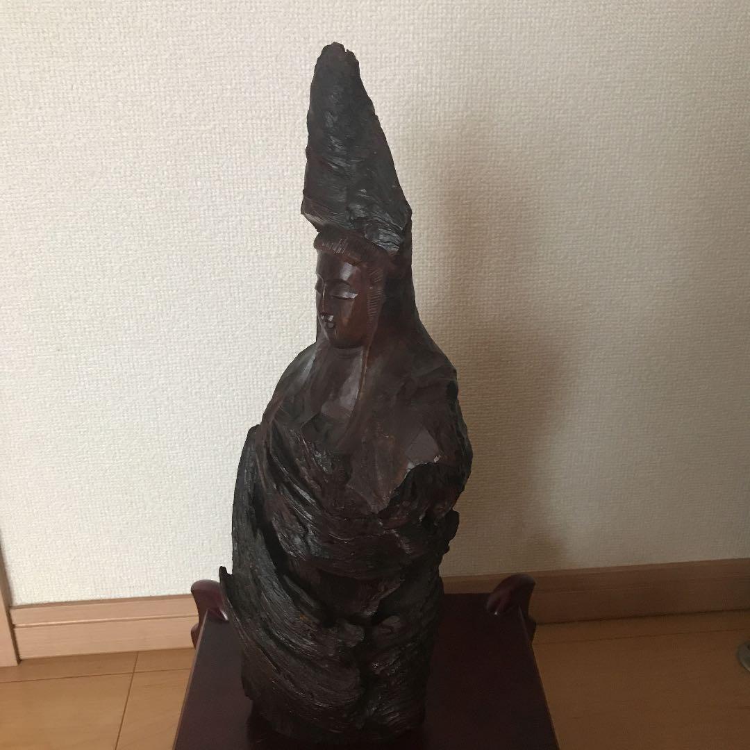 木彫　仏像　一本掘り　天然木　美術品　年代物