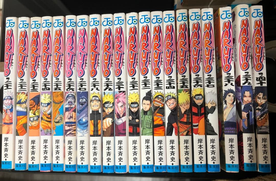 あ*ん様 全72巻のNARUTOシリーズ(全巻初版)+おまけ(外伝)、良好な状態