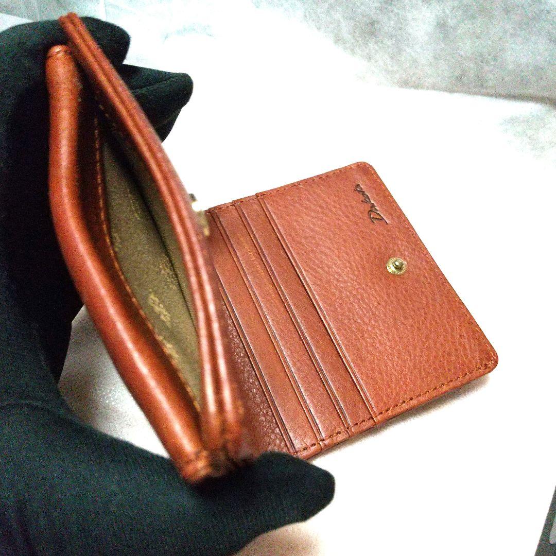 ♥新品▪未使用品 Dakota ペルラ 二つ折財布 ブラウン イタリア製レザー♥