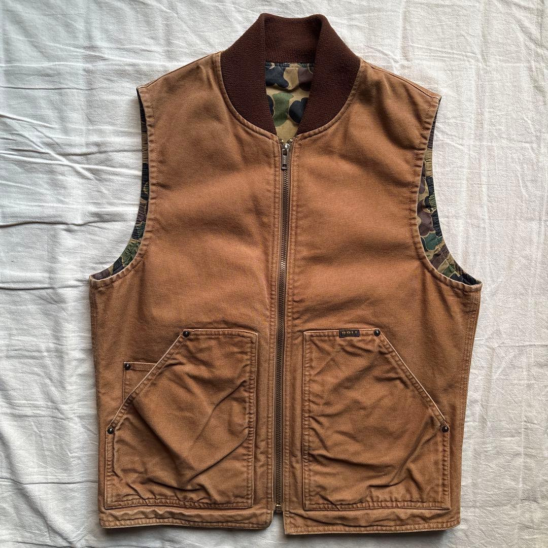 RRL ダックベスト リバーシブル ハンティング カモフラ 迷彩 ワーク