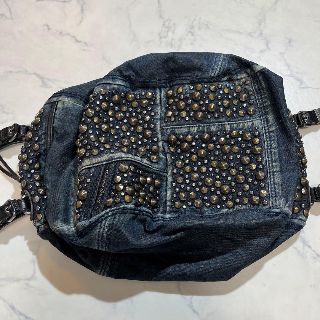 DIESEL denim デニムスタッズ ボストンバッグ