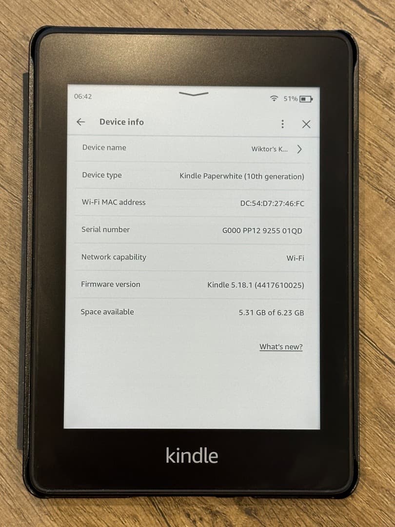 Kindle Paperwhite 第10世代 ＋専用カバー付き