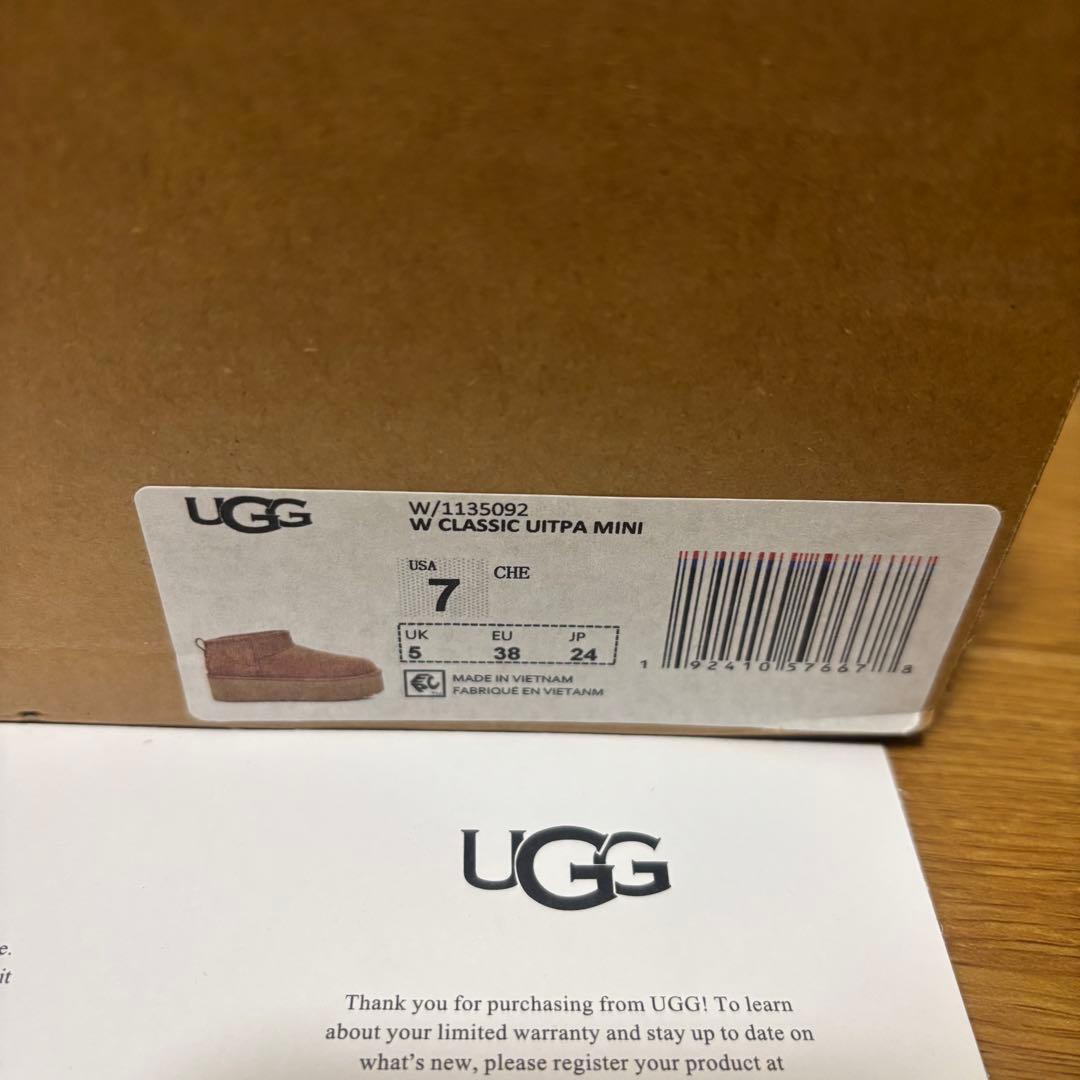 【新品】UGG クラシック ウルトラ ミニ プラットフォーム ムートン 24cm
