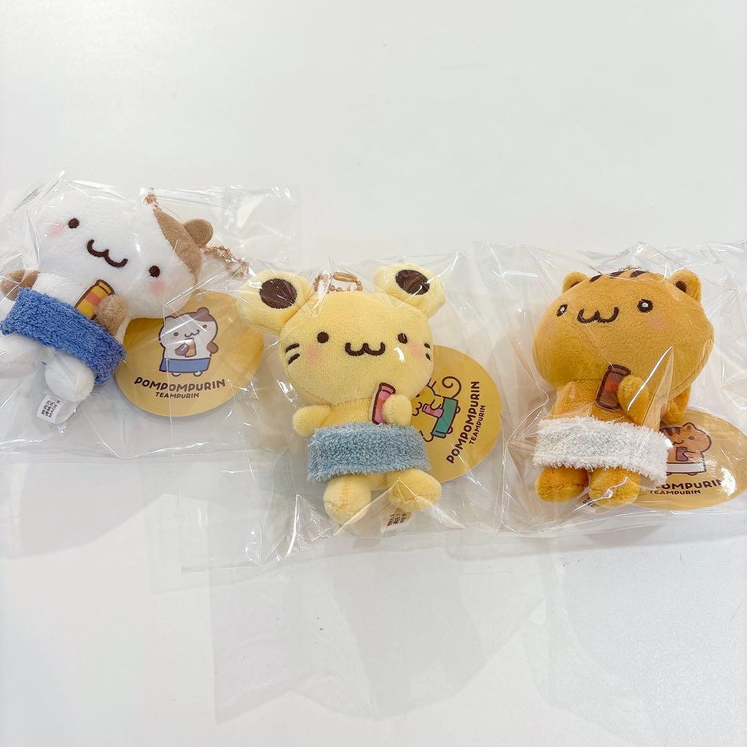 ポムポムプリン ほかほかリラックスタイム むにゅぐるみマスコット3点セット