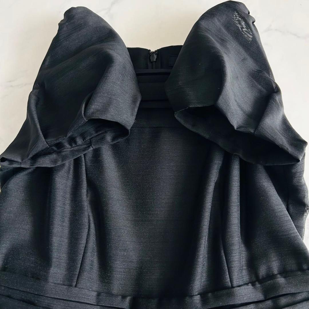 【極美品】BURBERRY バーバリー ワンピース パフスリーブ ブラック M