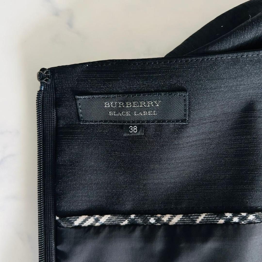 【極美品】BURBERRY バーバリー ワンピース パフスリーブ ブラック M