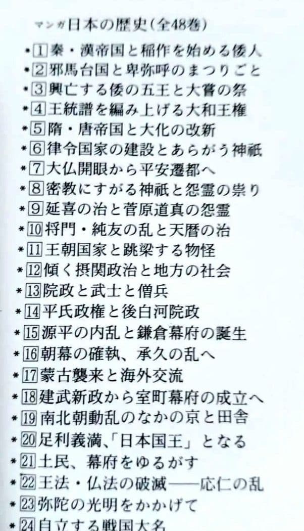 マンガ日本の歴史 全48巻　石ノ森章太郎 全巻描き下し 中央公論社1989年初版