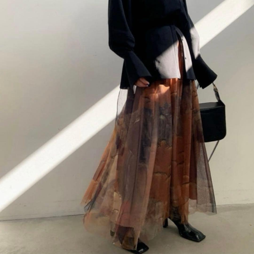 スカート Ameri Vintage UND GYPSUM ART TULLE SKIRT