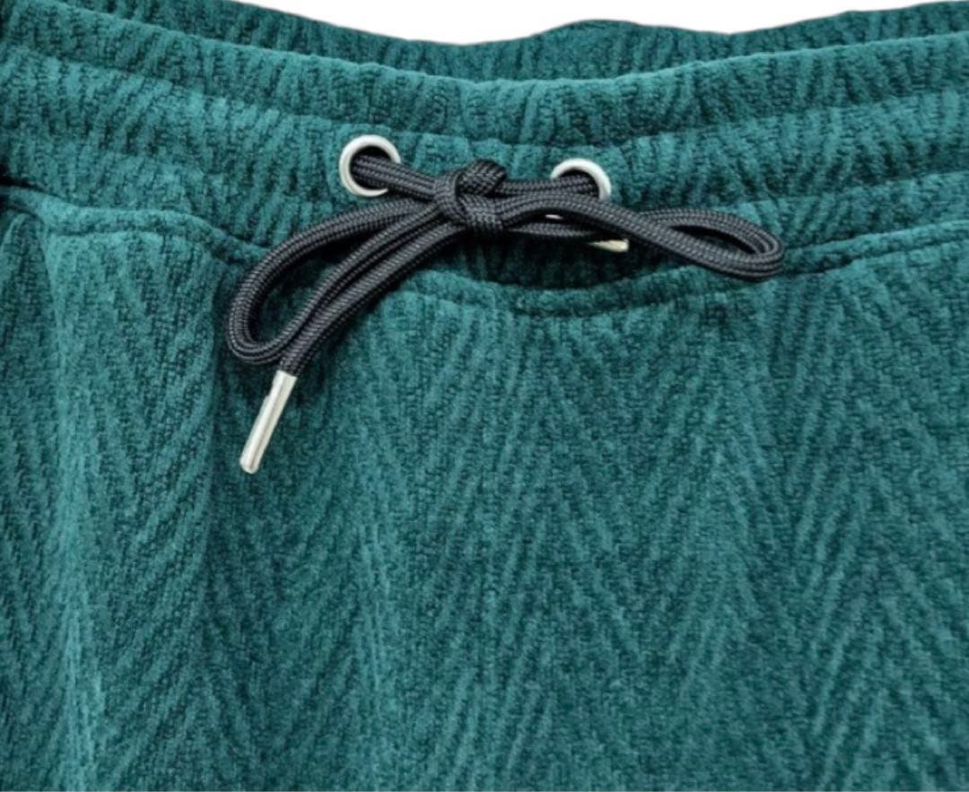 新品未使用　CAMBIO カンビオ【S】ヘリンボーン柄　サルエルパンツ グリーン